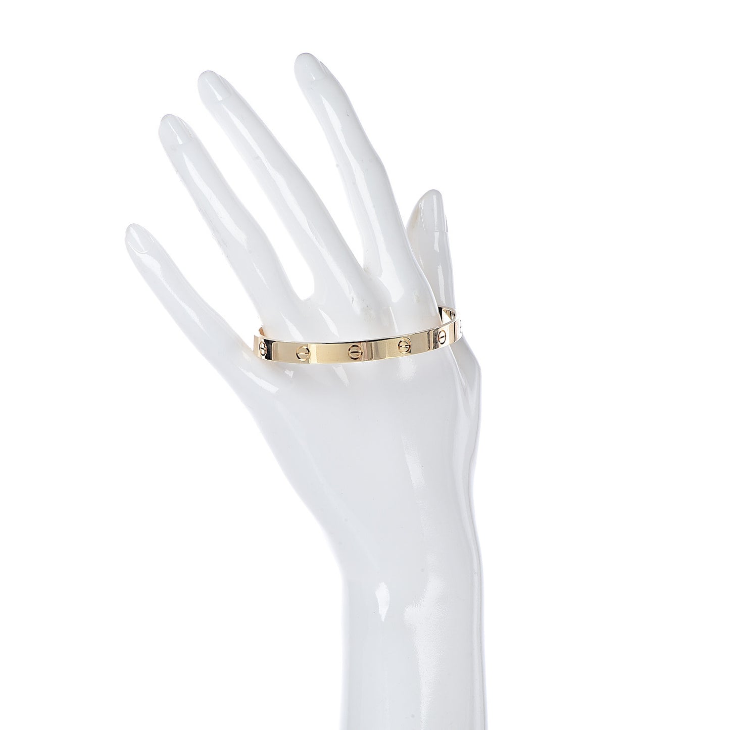 18K Yellow Gold LOVE Cuff Bracelet 19