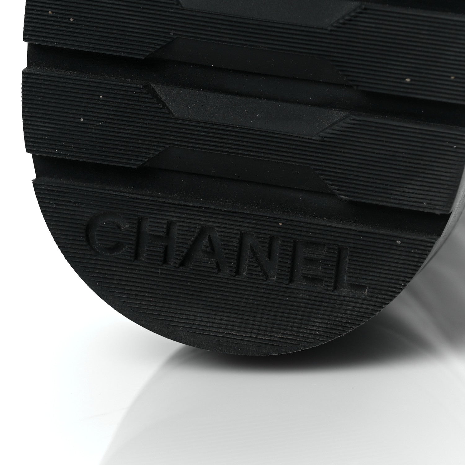 Chanel Shiny Calfskin Quilted Lace Up Combat Boots 36.5 Black 8 of 8