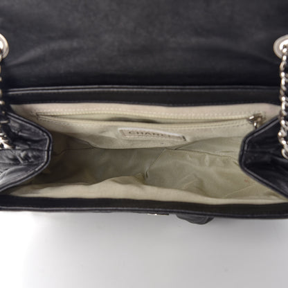 Chanel Washed Lambskin Quilted Medium Chain Around Messenger Black 5 of 14