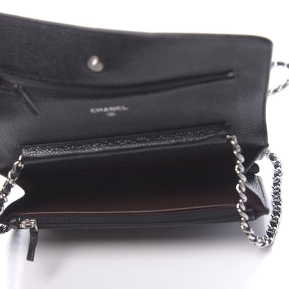 Chanel Caviar Quilted Wallet On Chain WOC Black 5 of 12