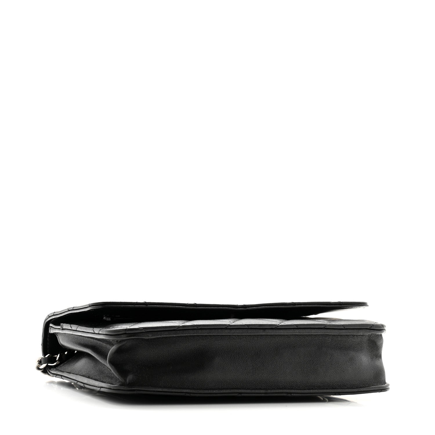Chanel Lambskin Quilted Wallet On Chain WOC Black 3 of 11