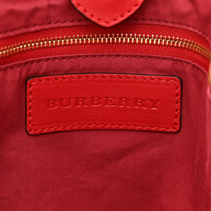Burberry Calfskin Haymarket Check Small Canterbury Tote Red 6 of 9