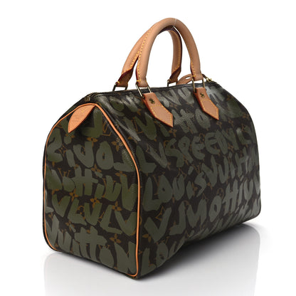 Louis Vuitton Monogram Graffiti Speedy 30 Kaki 3 of 9