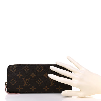 Louis Vuitton Monogram Clemence Wallet Rose Ballerine 2 of 9