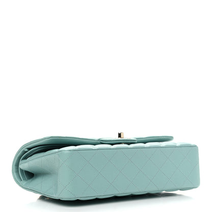 Chanel Caviar Quilted Medium Double Flap Light Blue 4 of 11