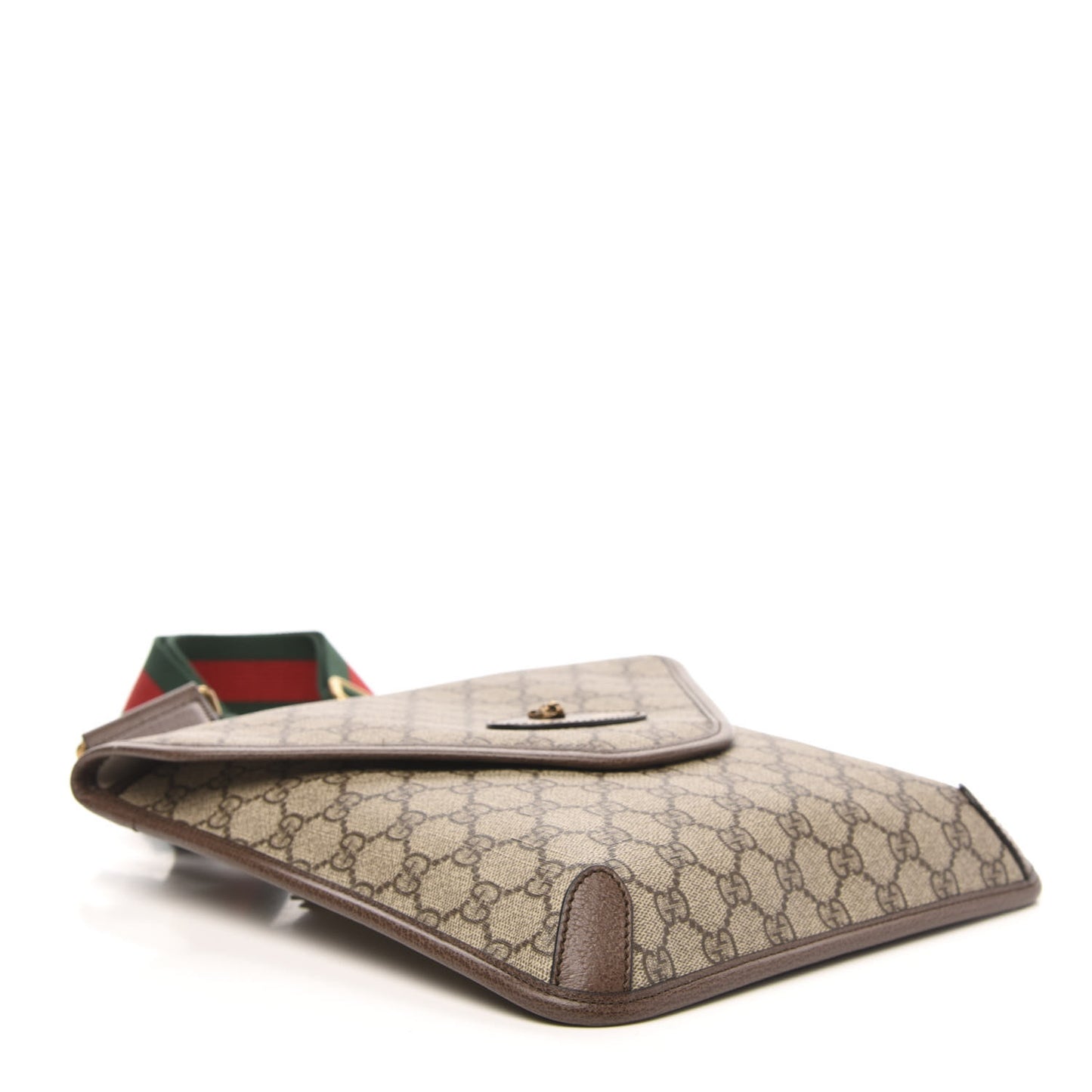 GG Supreme Monogram Web Medium Neo Vintage Flap Messenger Bag Beige New Acero