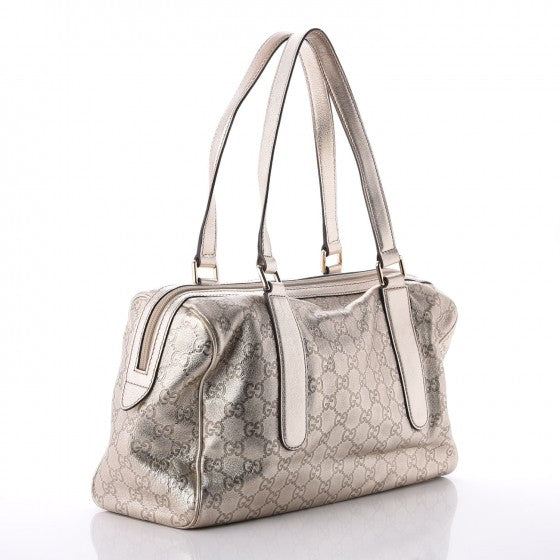 Metallic Guccissima Boston Gold