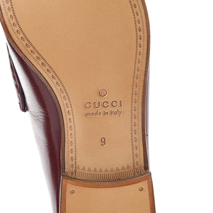 Gucci Goatskin Mens Horsebit Loafers 9 Bright Bordeaux 6 of 13