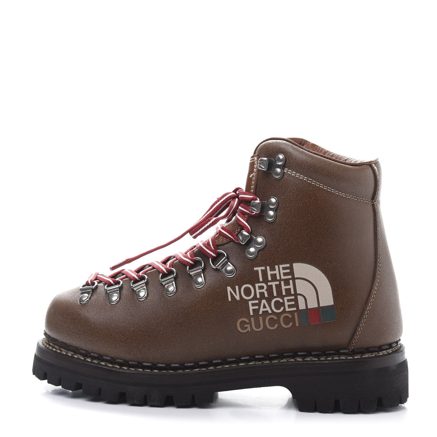 X THE NORTH FACE Calfskin Womens Hiking Ankle Boots 38 Foggy Tabacco Cuir