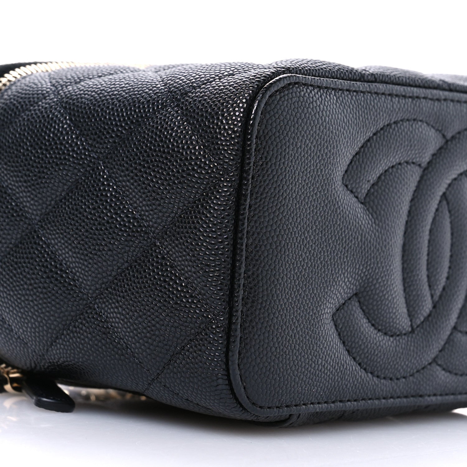 Chanel Caviar Quilted Small Vanity Case With Chain Black 10 of 12