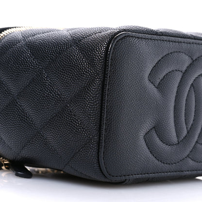 Chanel Caviar Quilted Small Vanity Case With Chain Black 10 of 12