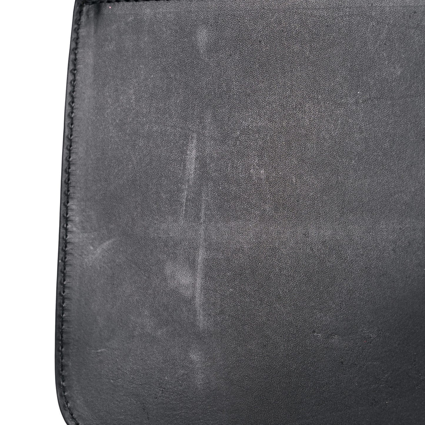 Vegetable Tanned Calfskin Bucket Bag Black Flamma