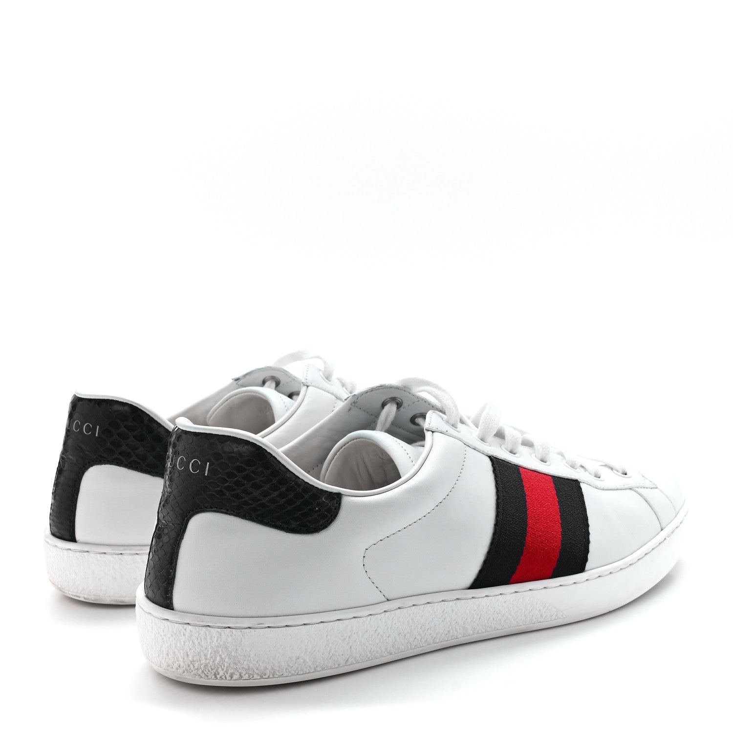 Gucci Miro Soft Calfskin Ayers Web Mens Ace Sneakers 10 White Blue 4 of 10