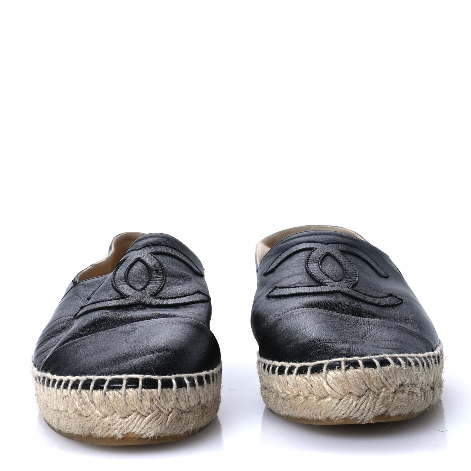 Chanel Lambskin CC Espadrilles 41 Black 3 of 10
