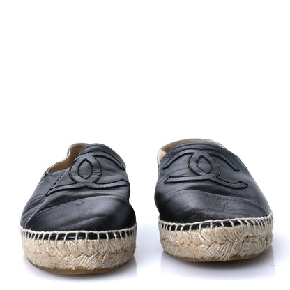 Chanel Lambskin CC Espadrilles 41 Black 3 of 10