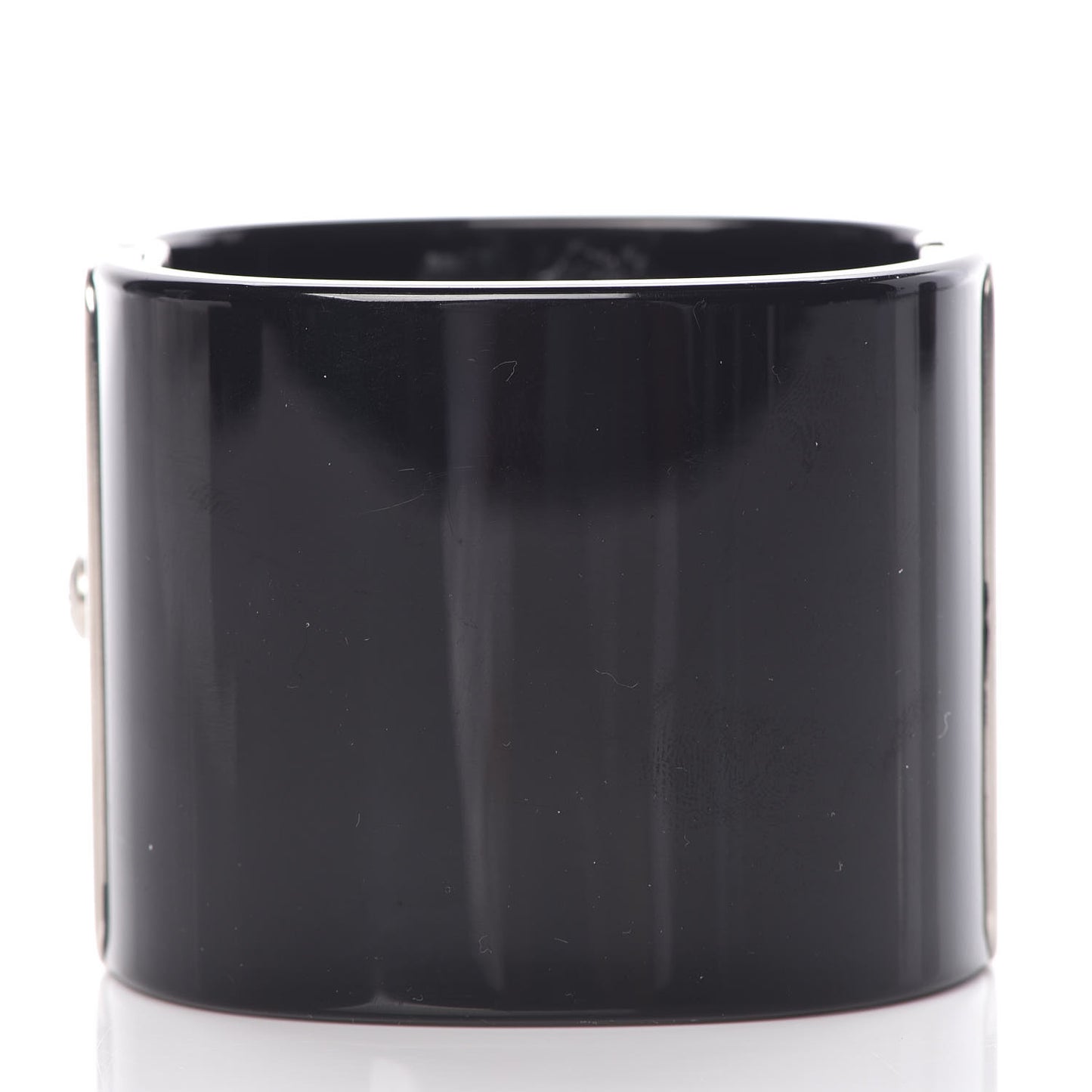 Resin Baguette Crystal CC Cuff Black