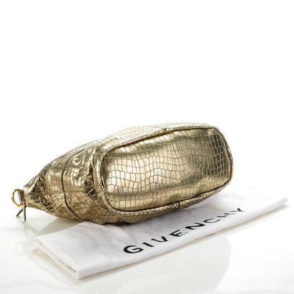 Givenchy Calfskin Crocodile Embossed Medium Nightingale Gold 4 of 9