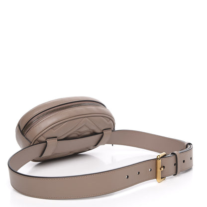 Gucci Calfskin Matelasse GG Marmont Belt Bag 85 34 Porcelain Rose 3 of 11