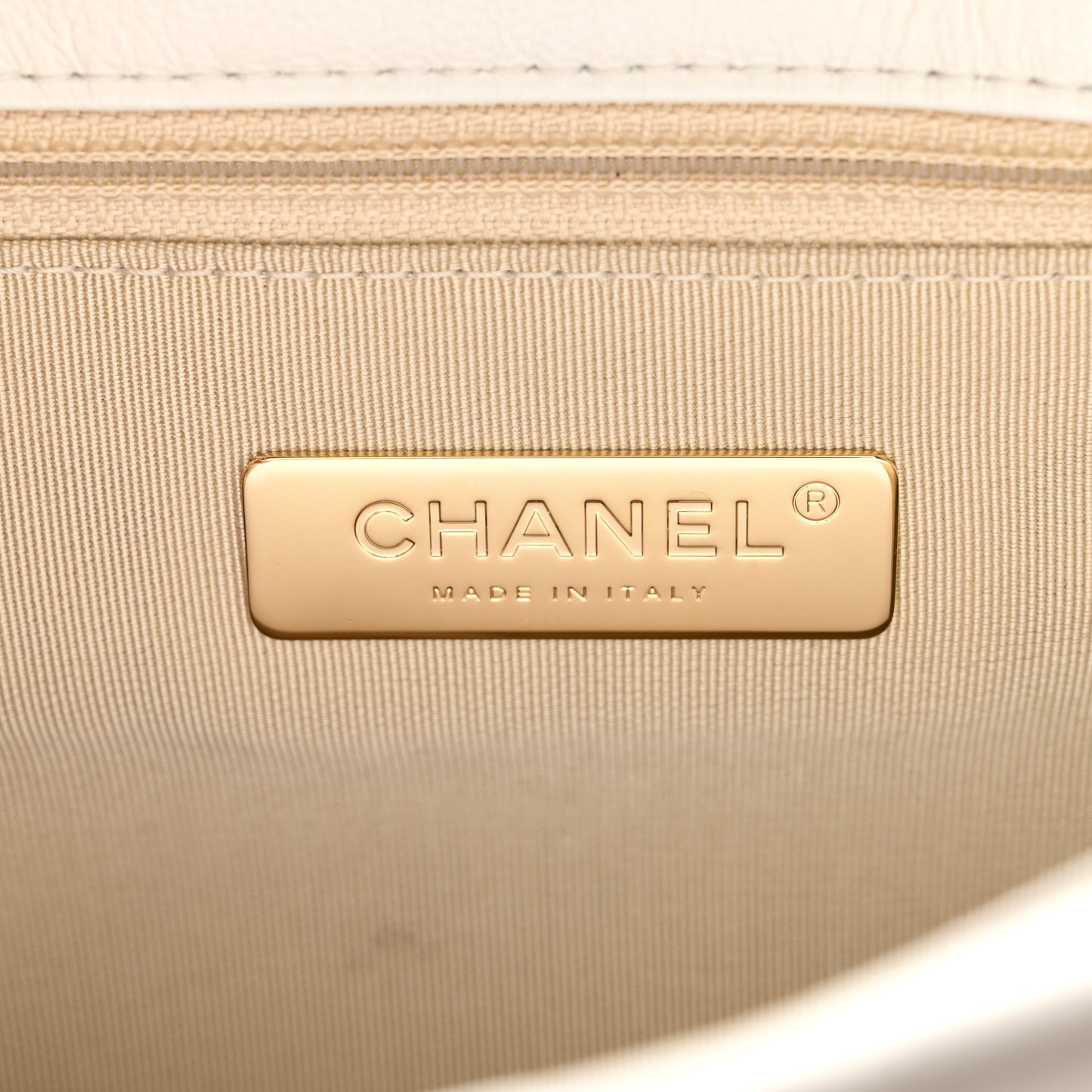 Goatskin Quilted Large Chanel 19 Flap White