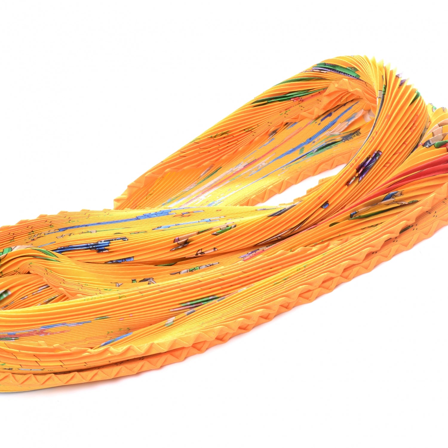 Hermes Silk Plisse Raconte Moi Le Cheval Scarf 5 of 6
