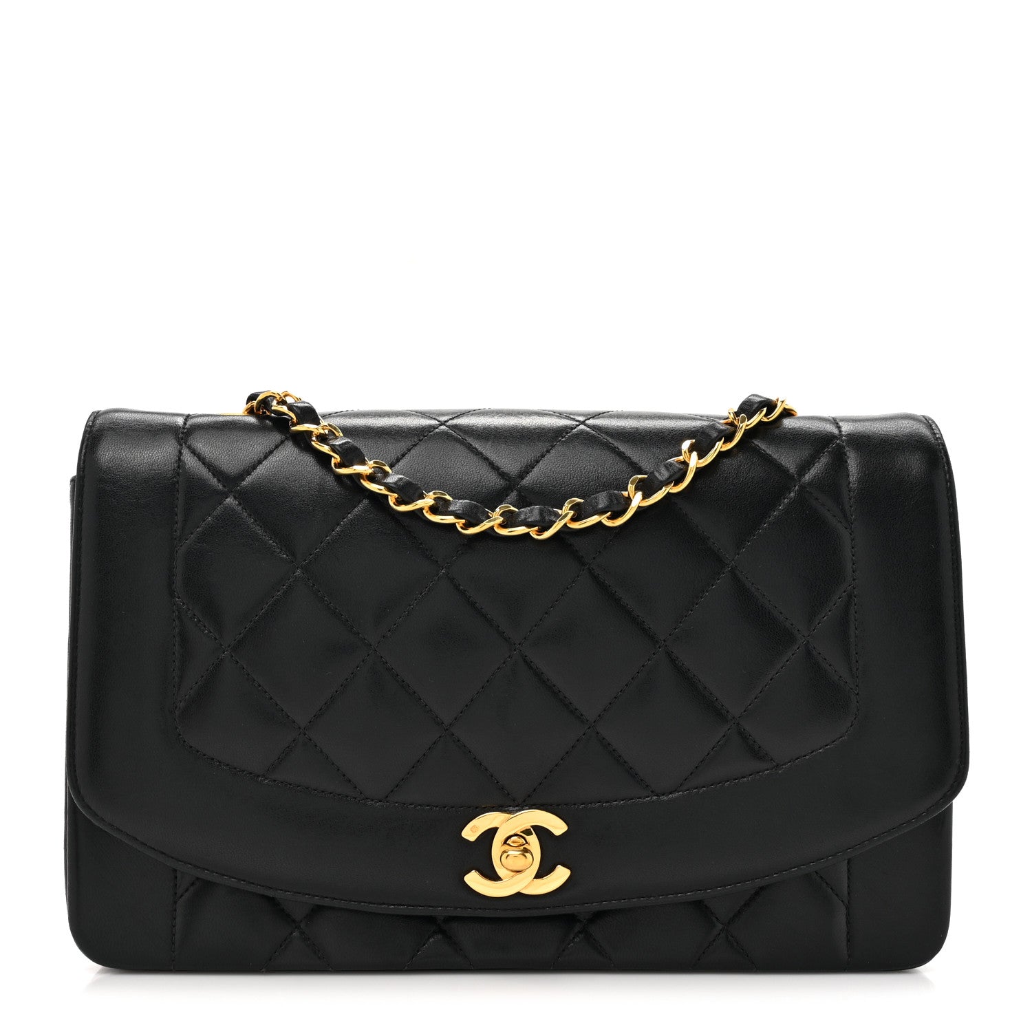 Chanel Lambskin Quilted Medium Single Flap Black 1 of 14