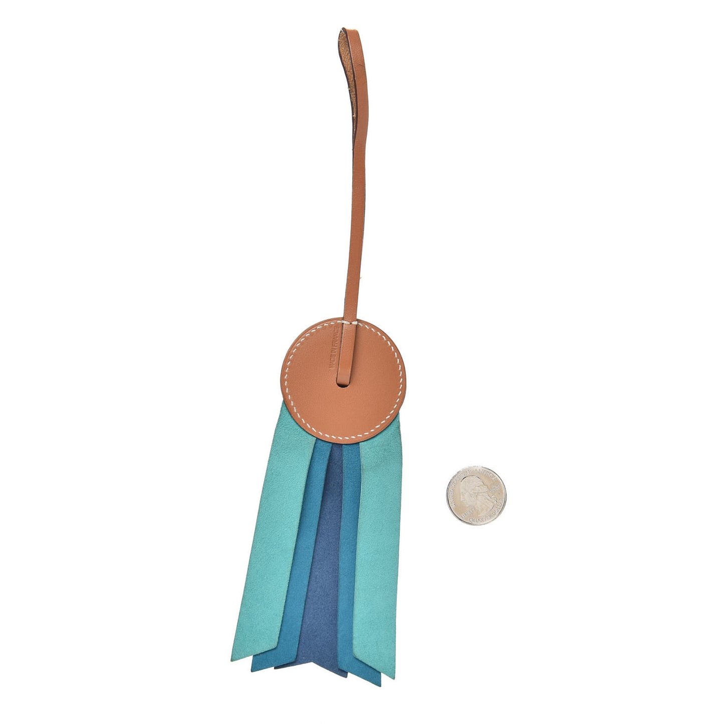 Vache Hunter Milo Lambskin Paddock Flot Bag Charm Bleu de Malte Bleu Izmir Lagon