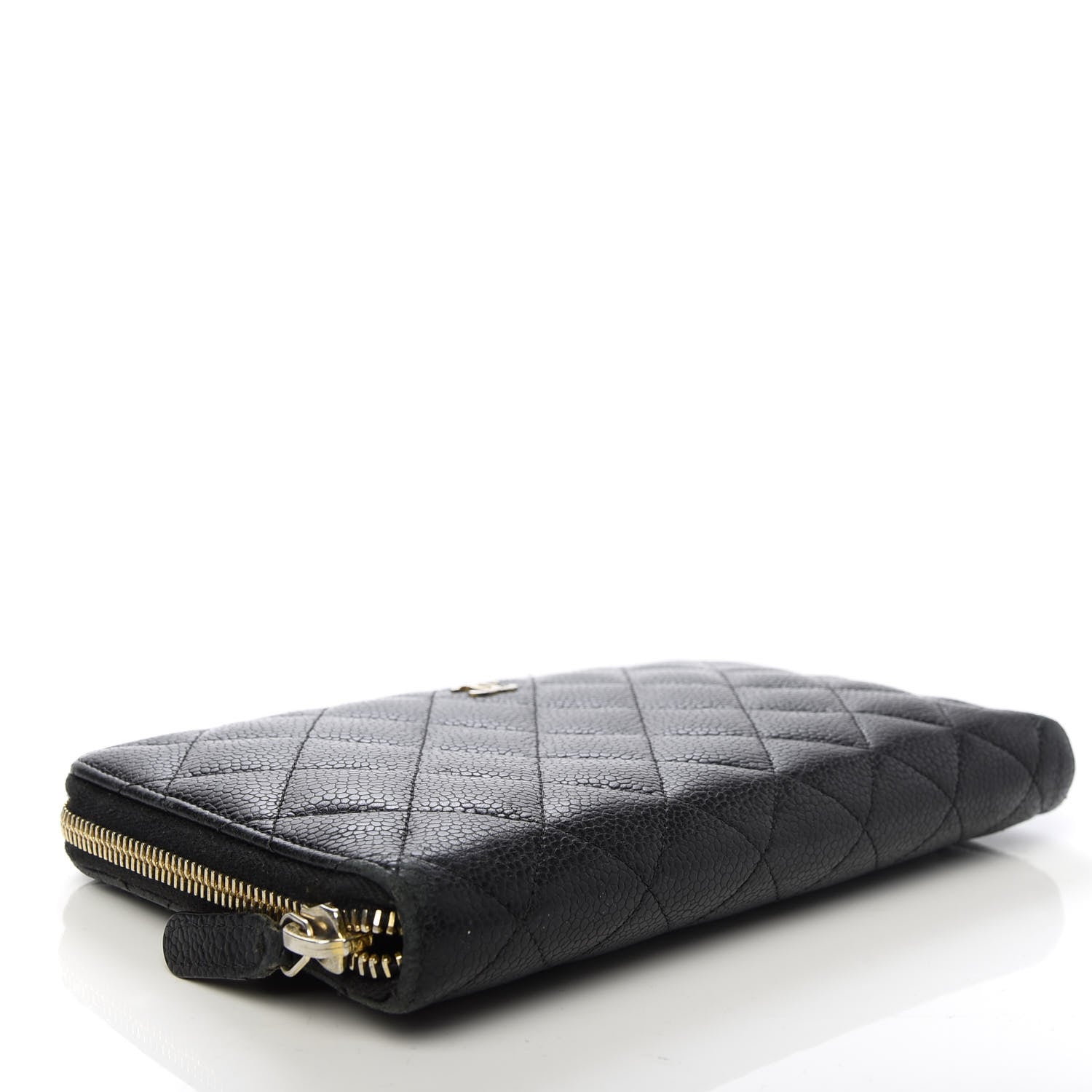 Chanel Caviar Quilted Large Zip Around Organizer Wallet Black 5 of 11