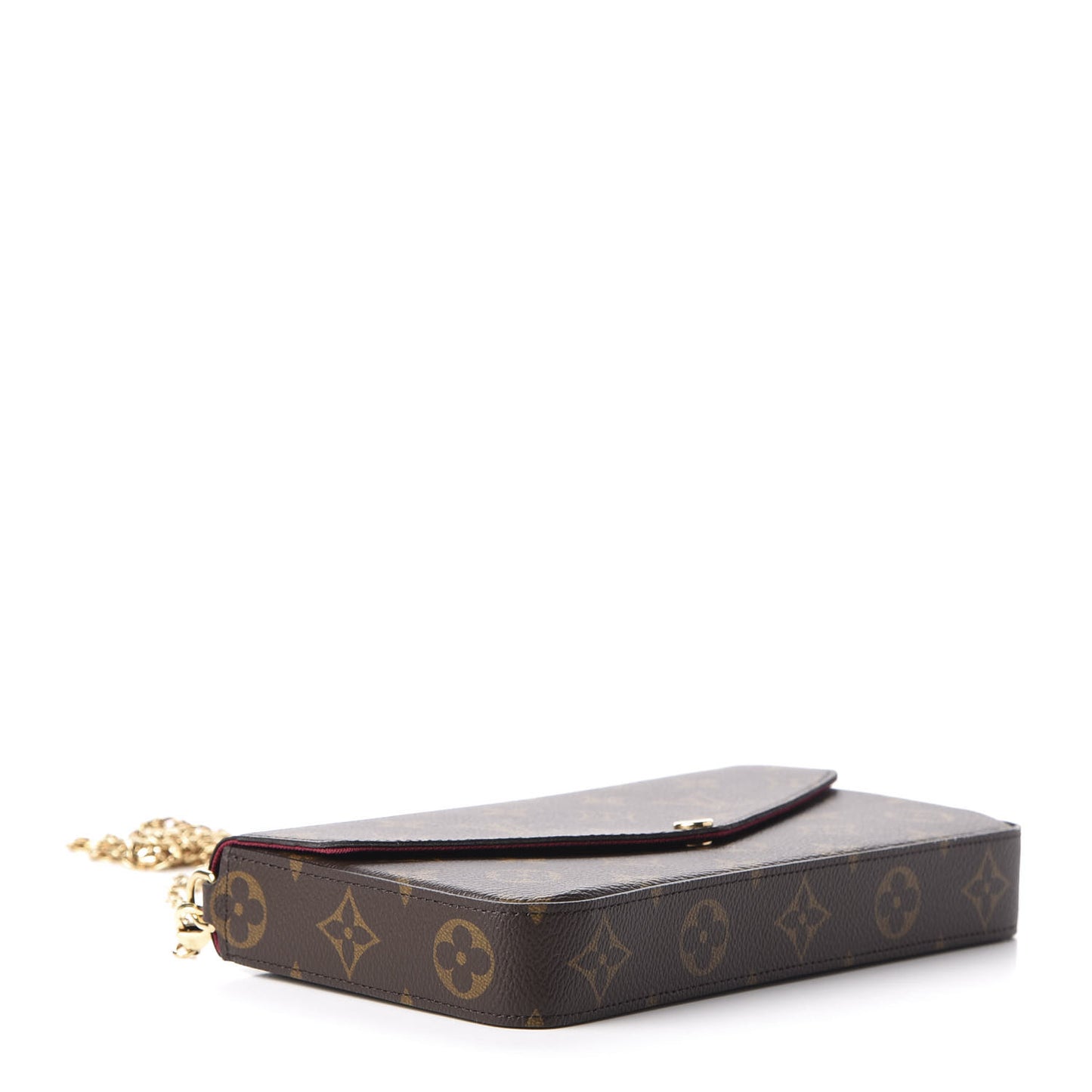 Monogram Pochette Felicie Chain Wallet Fuchsia