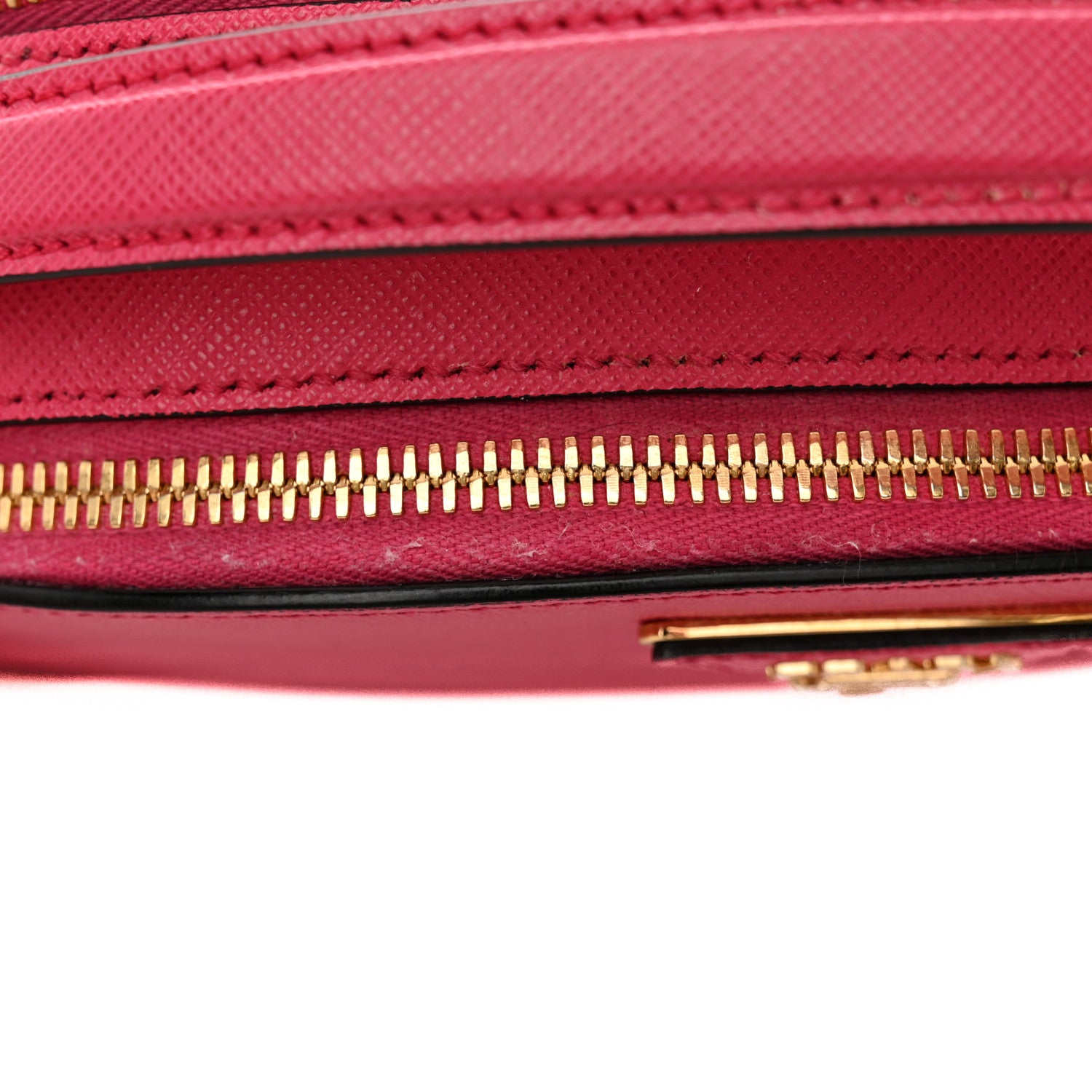 Prada Saffiano Lux Odette Crossbody Magenta 11 of 16