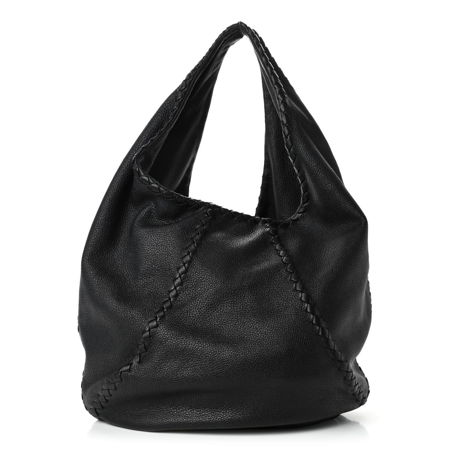 Bottega Veneta Cervo Deerskin Large Hobo Black 1 of 4