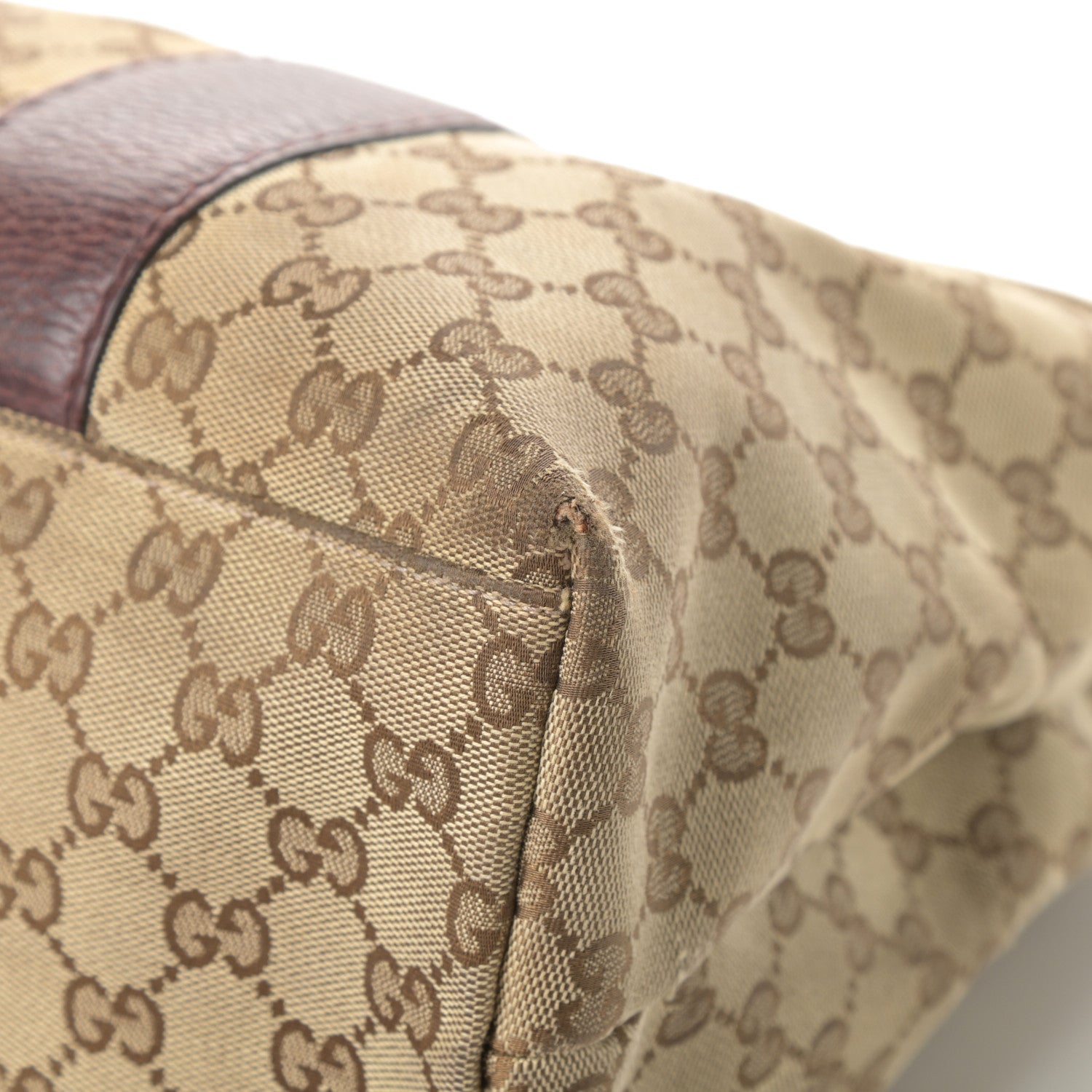 Gucci Monogram Medium Bamboo Bar Tote Brown 10 of 15