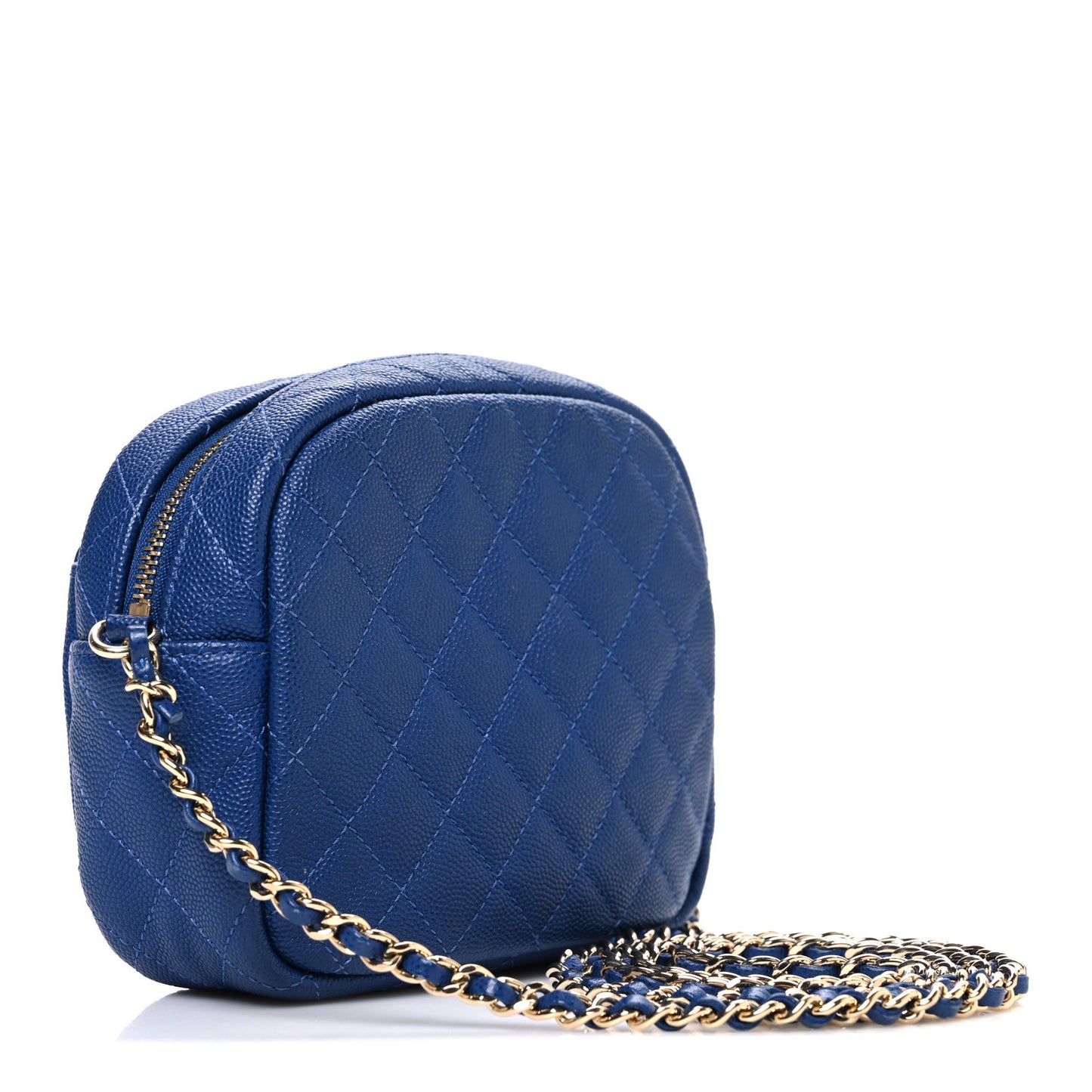 Caviar Quilted CC Day Camera Case Blue