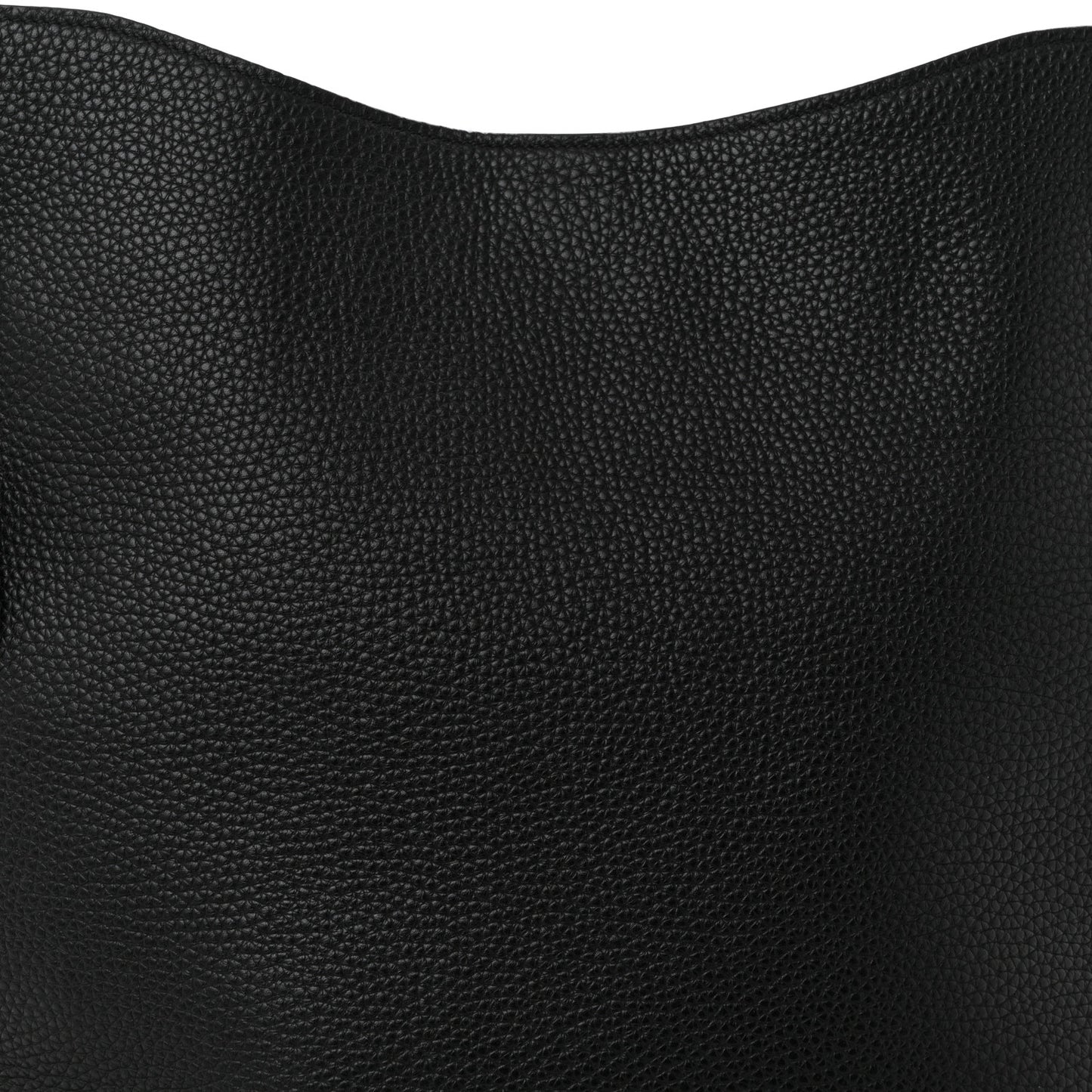 Pebbled Calfskin Large Alix Padlock Zip Hobo Bag Black