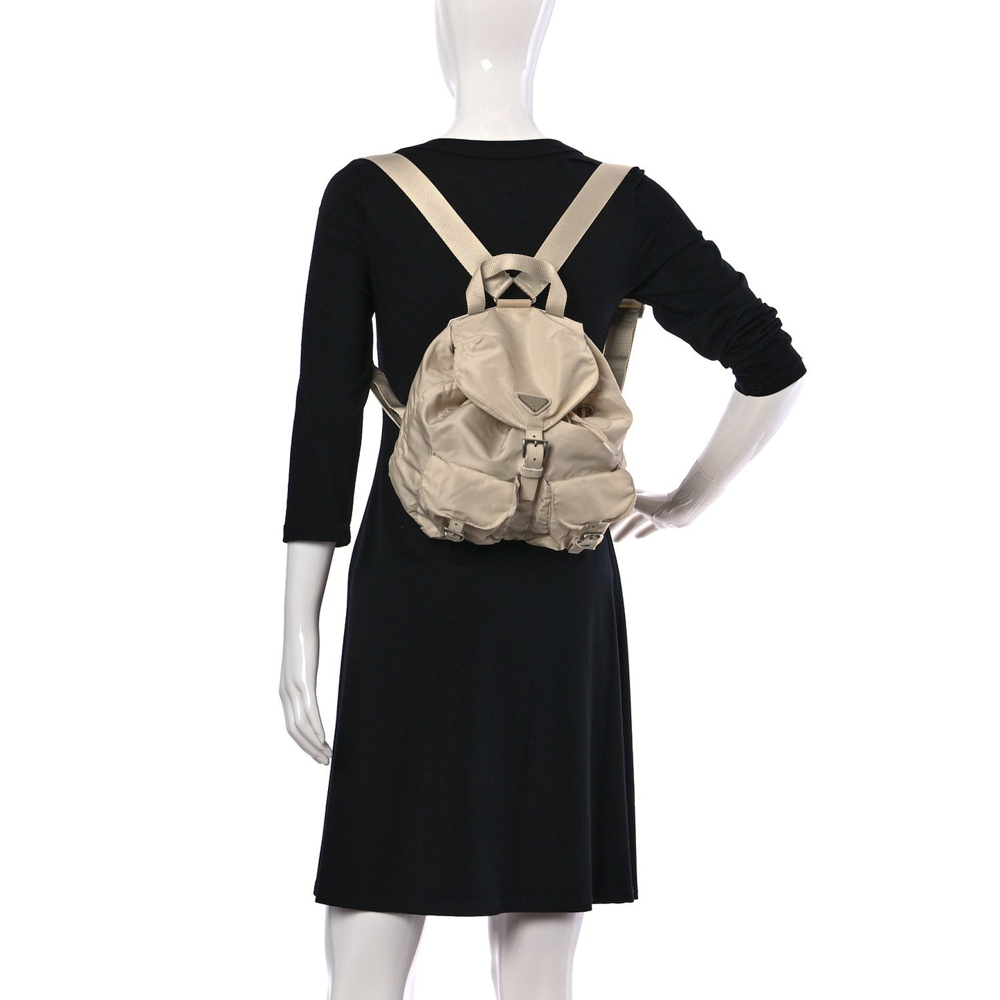 Tessuto Nylon Vela Small Backpack Sabbia