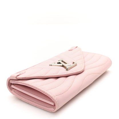 Louis Vuitton Calfskin New Wave Long Wallet Smoothie Pink 4 of 6