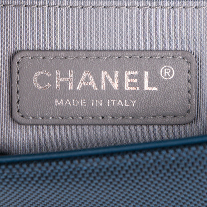 Chanel Canvas Quilted Small Fluo Boy Flap Dark Navy Fuchsia Grey 6 of 7