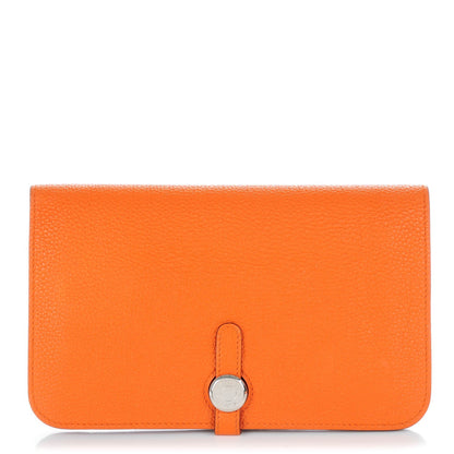 Hermes Togo Dogon Duo Wallet Orange 1 of 9