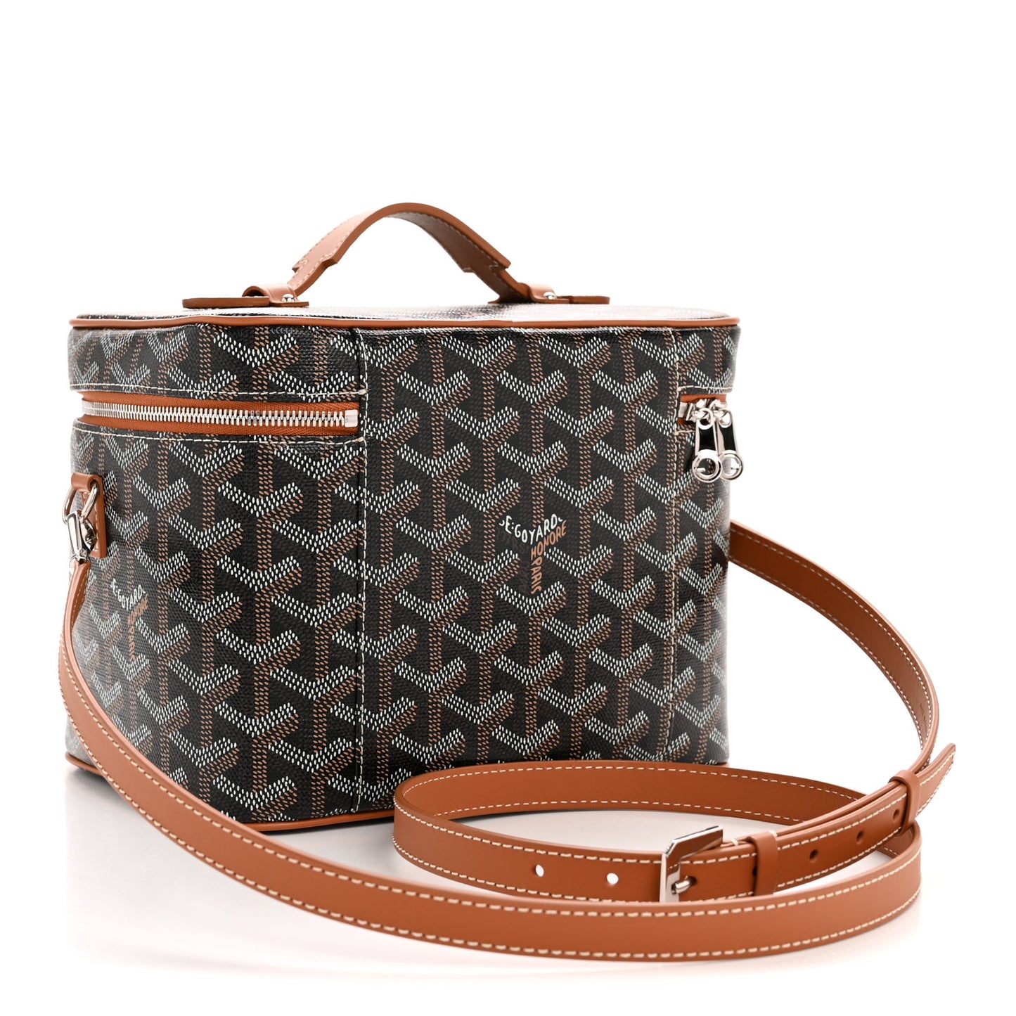 Goyardine Muse Vanity Case Black Gold