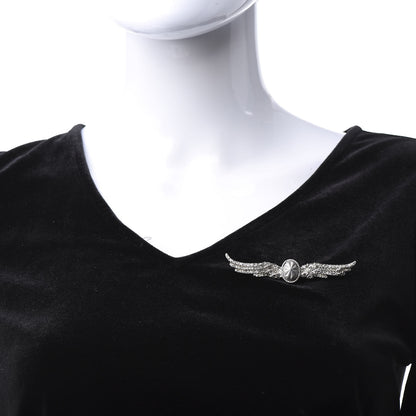 Chanel Crystal Wings Brooch Silver 2 of 5