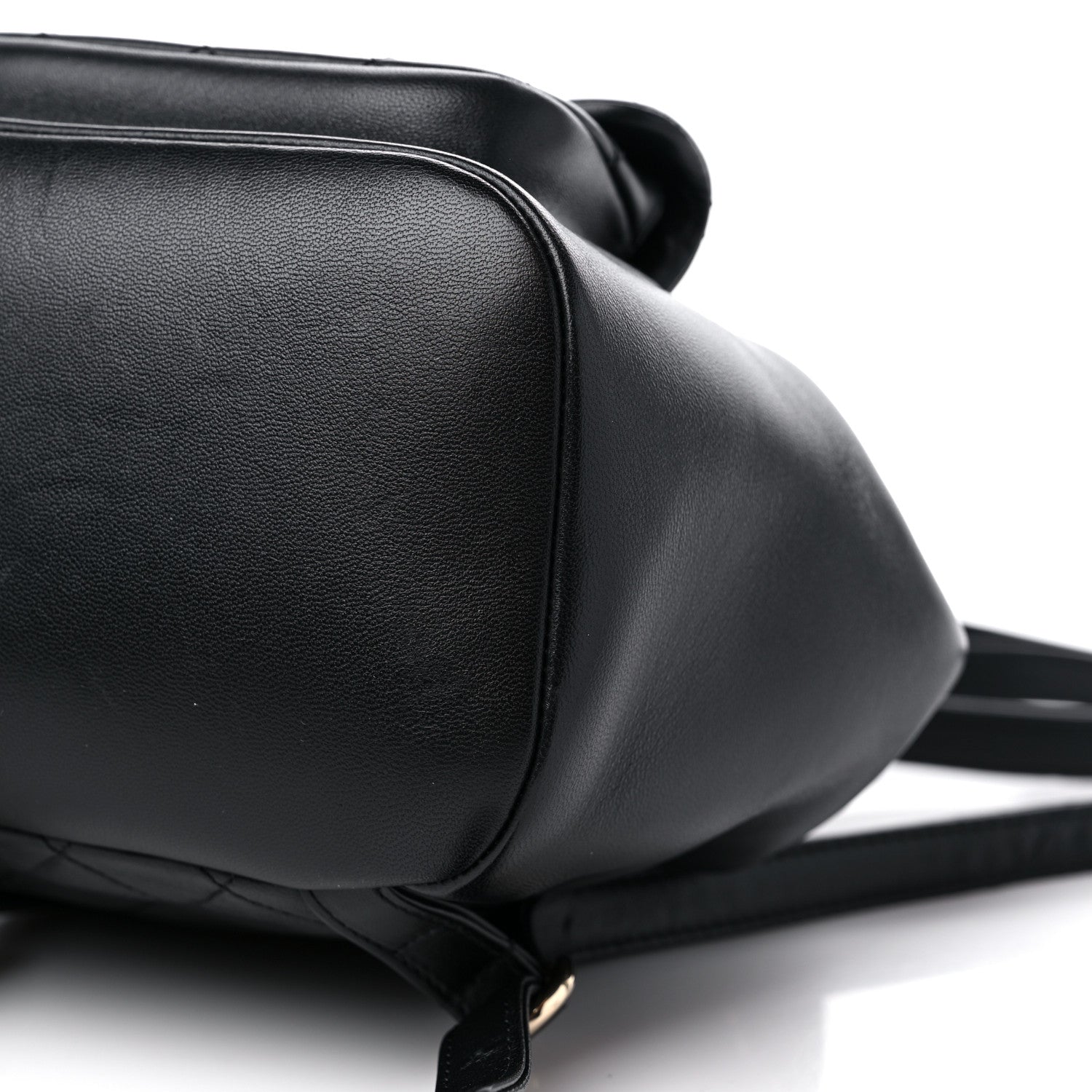 Chanel Lambskin Quilted Small Duma Drawstring Backpack Black 9 of 10