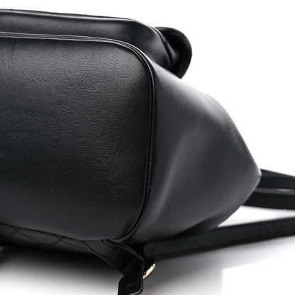 Chanel Lambskin Quilted Small Duma Drawstring Backpack Black 9 of 10