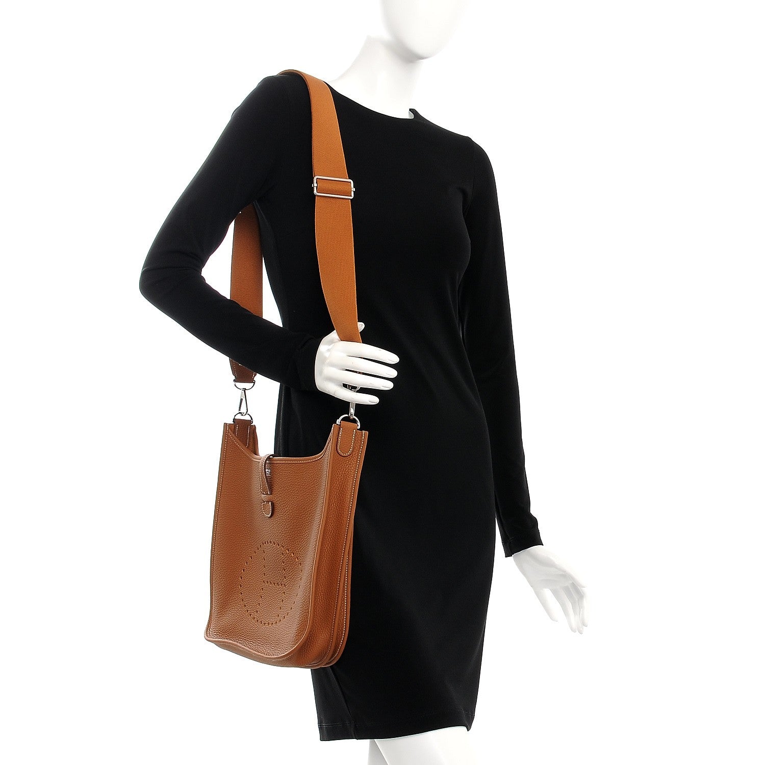 Hermes Taurillon Clemence Evelyne III PM Gold 2 of 8