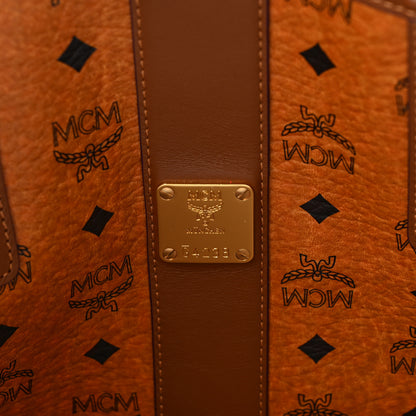 MCM Visetos Medium Liz Reversible Shopper Tote Cognac 11 of 21