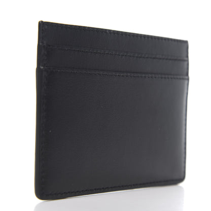 Saint Laurent Calfskin Smoking Forever Patch Credit Card Case Black 3 of 7