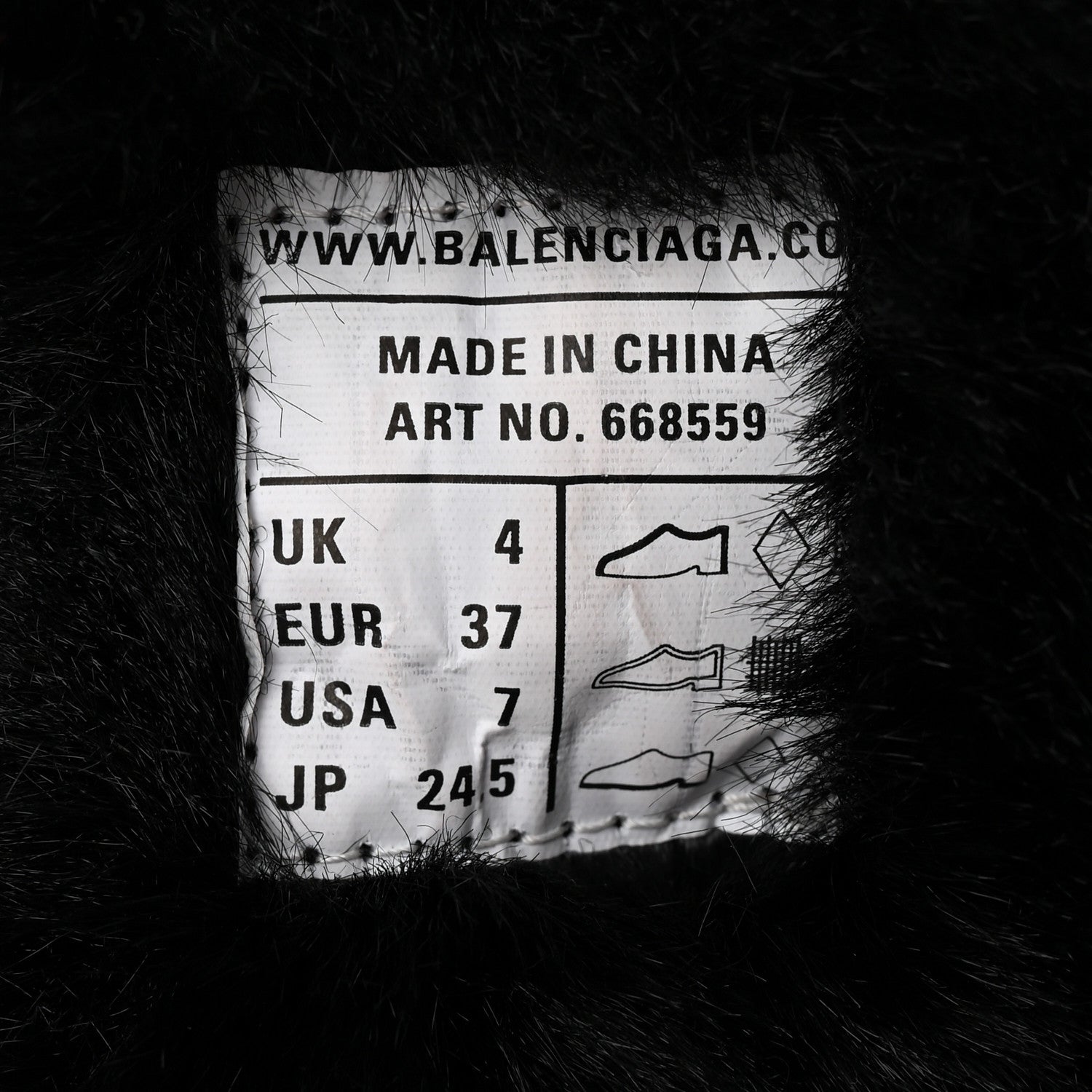Balenciaga Mesh Nylon Faux Fur Womens Track Hike Sneakers 37 Black 8 of 9