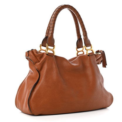 Chloe Calfskin Large Marcie Satchel Tan 3 of 10