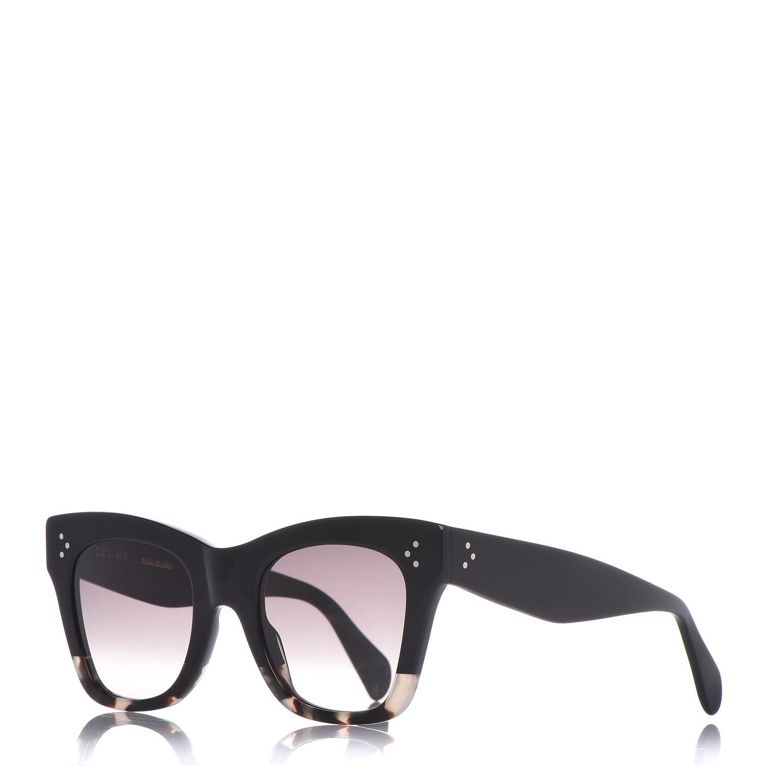 Celine Acetate Cat Eye Sunglasses CL40004I Havana Black 1 of 7