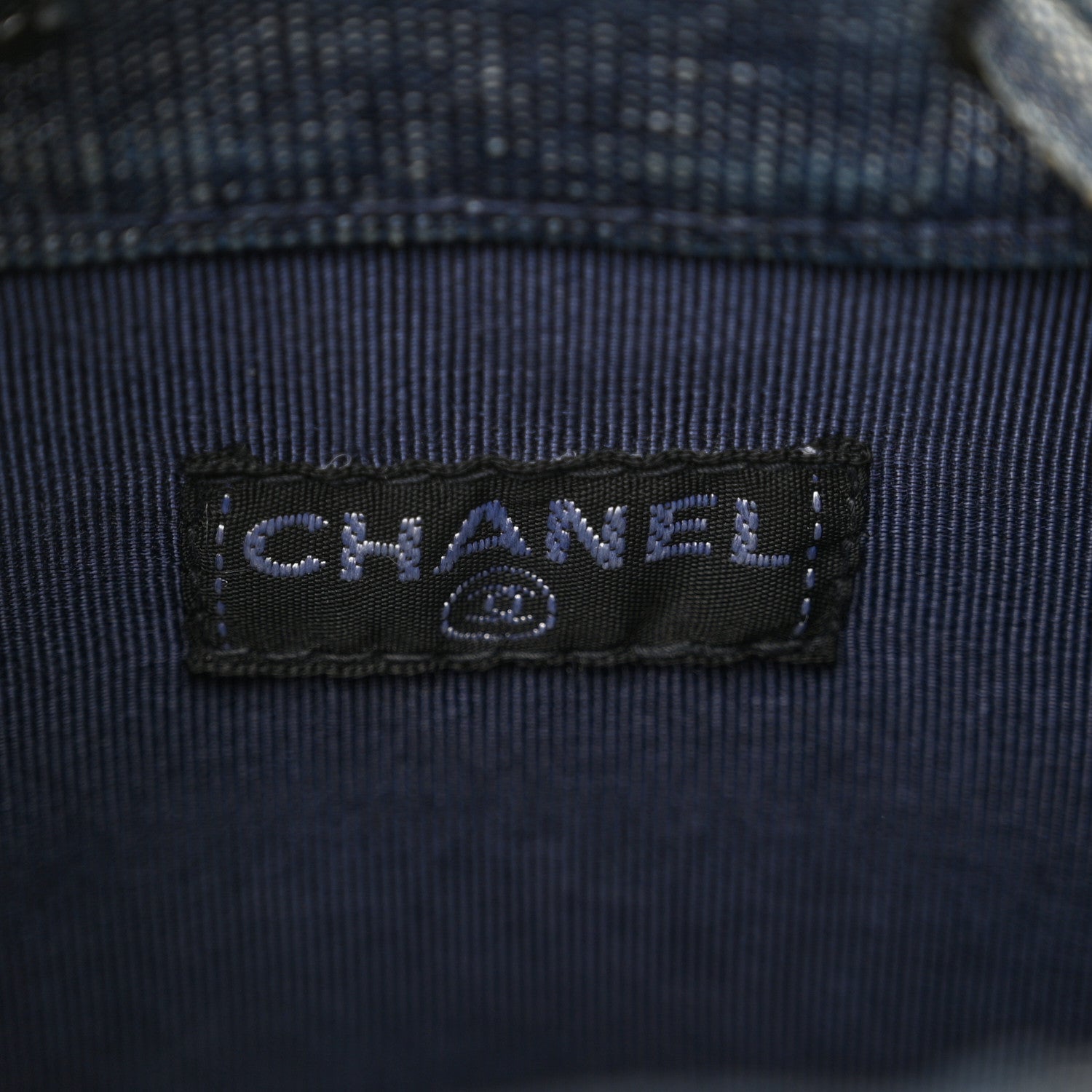 Chanel Sequin Denim Small Drawstring Bucket Bag Blue 7 of 17