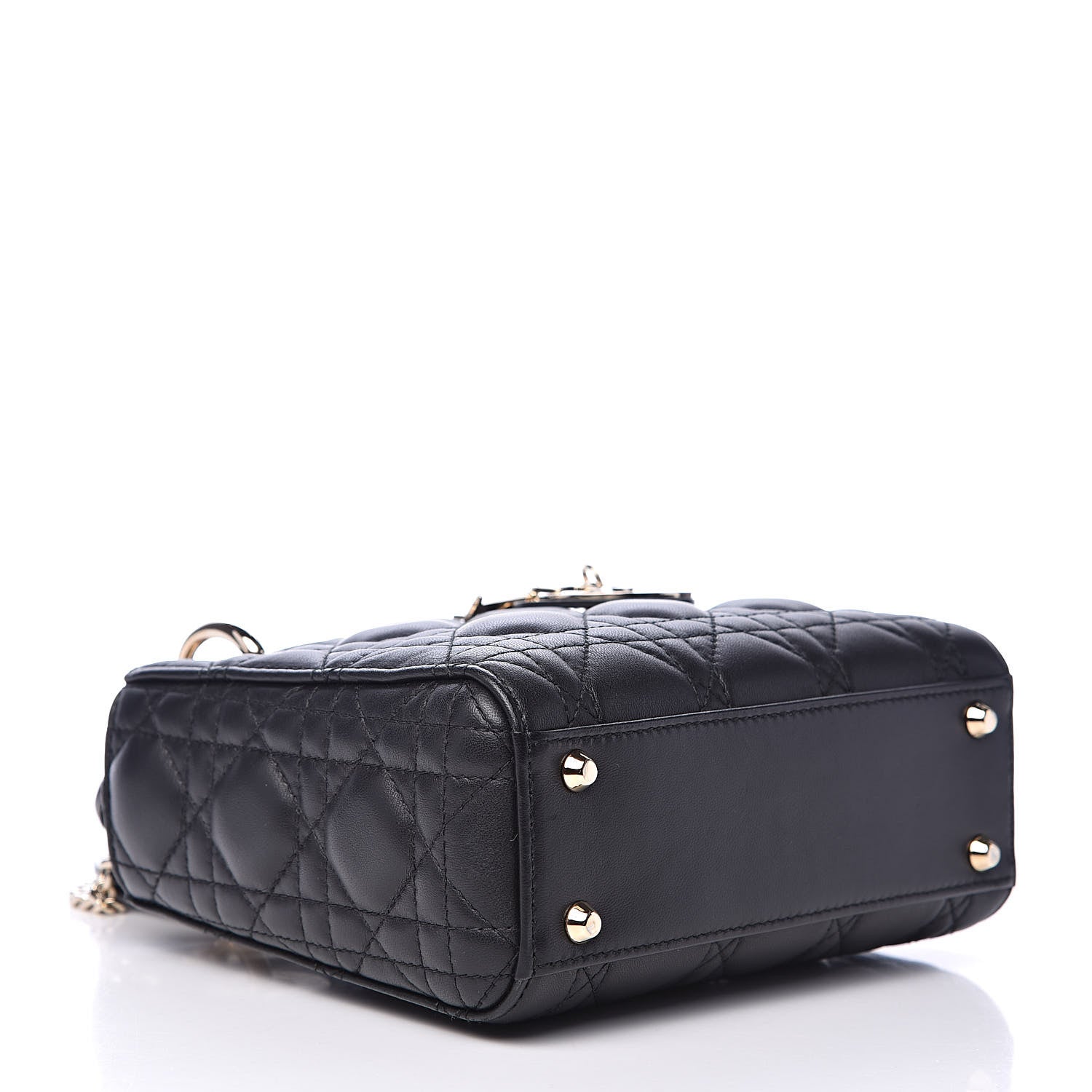 Christian Dior Lambskin Cannage Mini Lady Dior Black 4 of 12