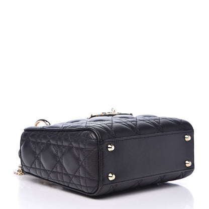 Christian Dior Lambskin Cannage Mini Lady Dior Black 4 of 12